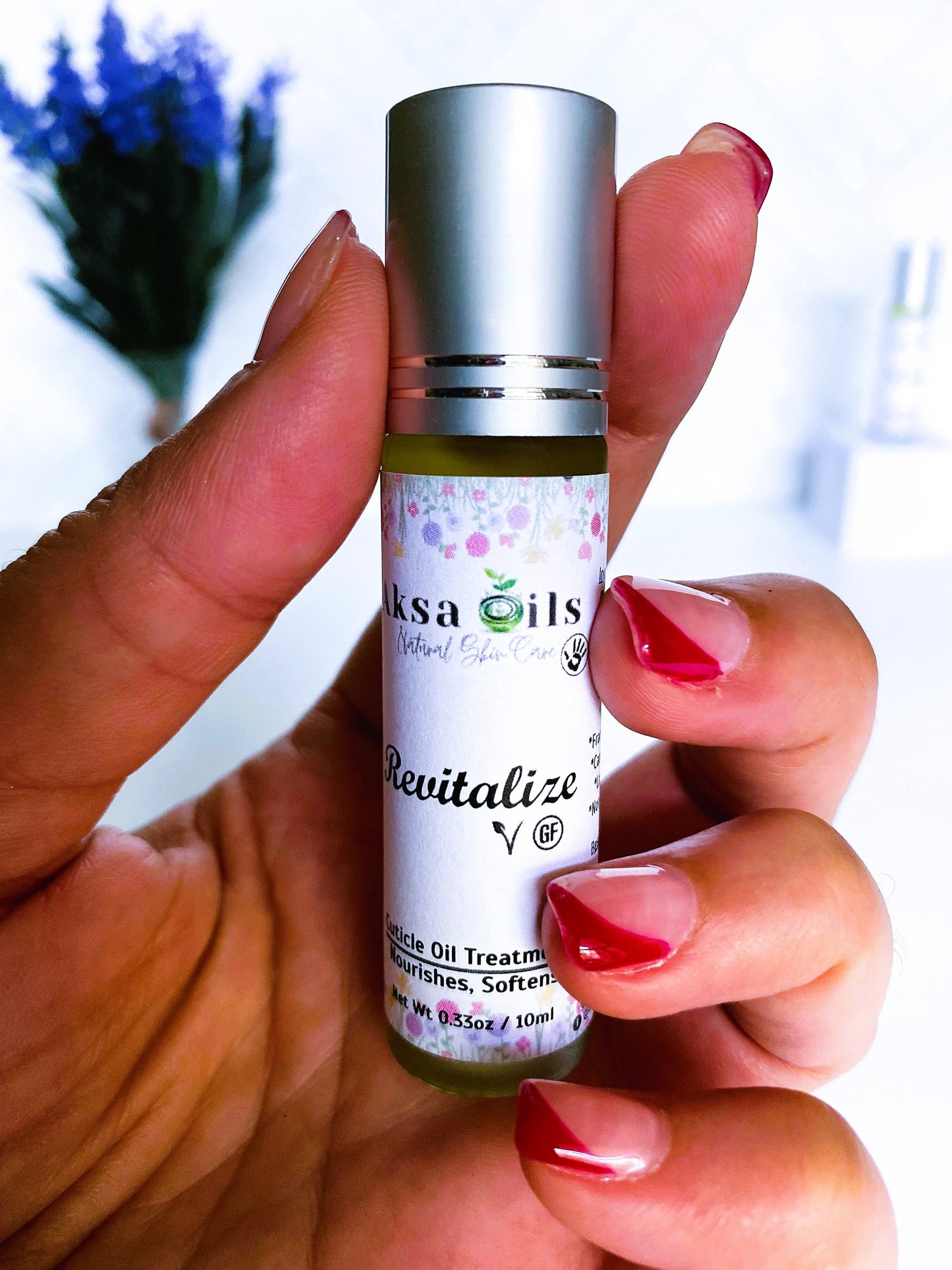 Herbal Cuticle Oil for Dry Cuticle, Healthy Nail Growth and Nail Fungus, All Natural Moisturizer with Pressed Cold Oils, Vegan Cuticle Care - AksaOils