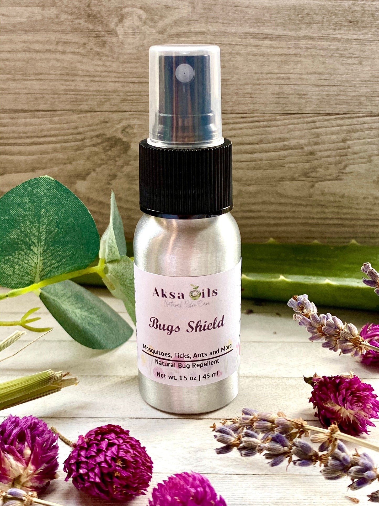 Natural Insect Repellent for Mosquito, Ants, Ticks, Fleas, Chiggers and More, Deet & Chemical Free Bug Spray, Organic Ingredients, Vegan - AksaOils 