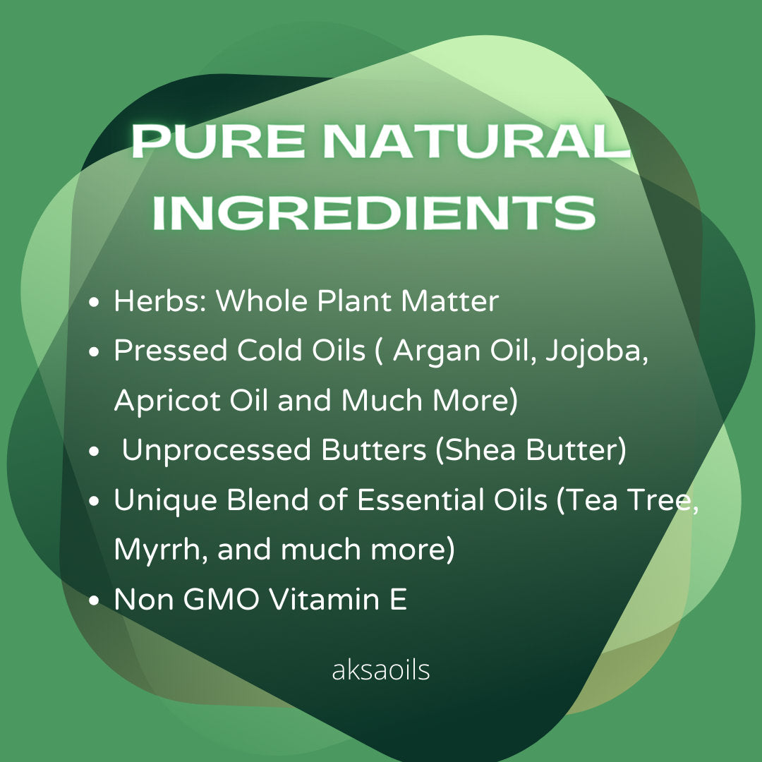 Herbal Nail Kit, Cuticle Oil & Nail Mask for Cracked Nails and Dry Cuticle, Anti Fungal Treatment, Pure Natural Ingredients - AksaOils 